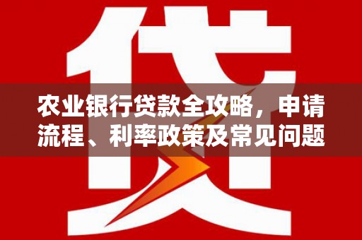 狮子农业银行贷款全攻略，申请流程、利率政策及常见问题解析