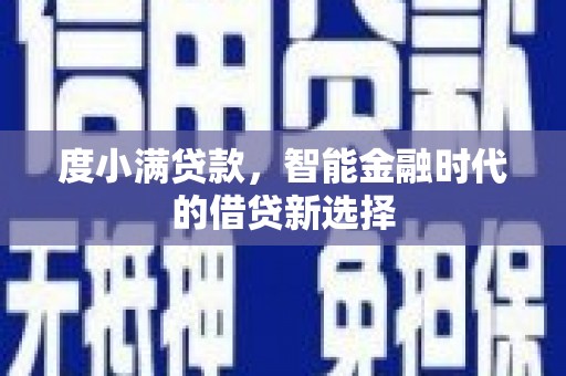 狮子度小满贷款，智能金融时代的借贷新选择
