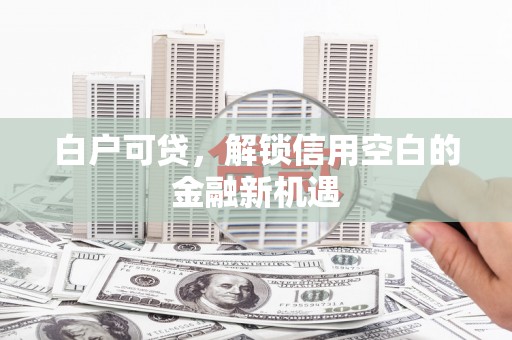 狮子白户可贷，解锁信用空白的金融新机遇