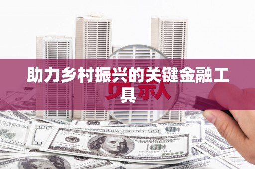 狮子助力乡村振兴的关键金融工具