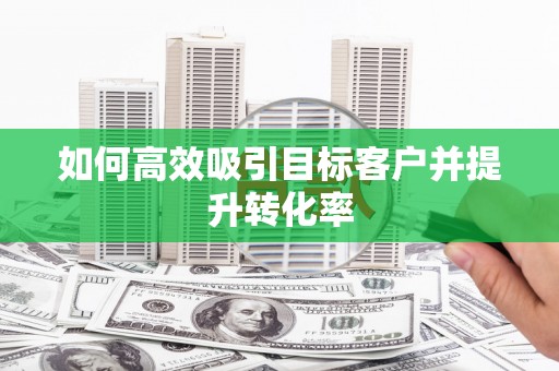 狮子如何高效吸引目标客户并提升转化率