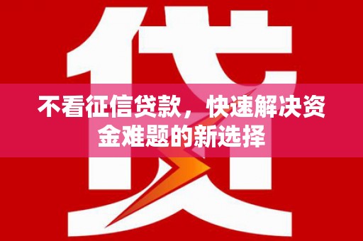 狮子不看征信贷款，快速解决资金难题的新选择