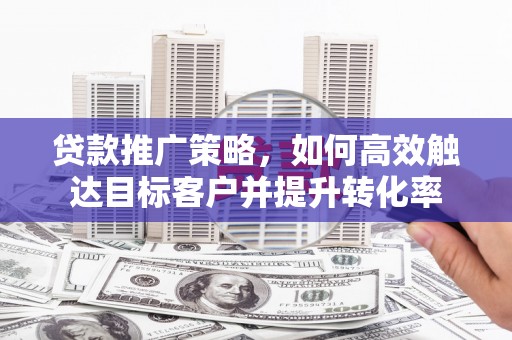 狮子贷款推广策略，如何高效触达目标客户并提升转化率