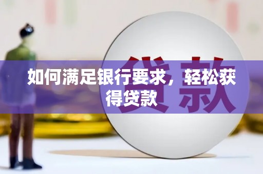 狮子如何满足银行要求，轻松获得贷款
