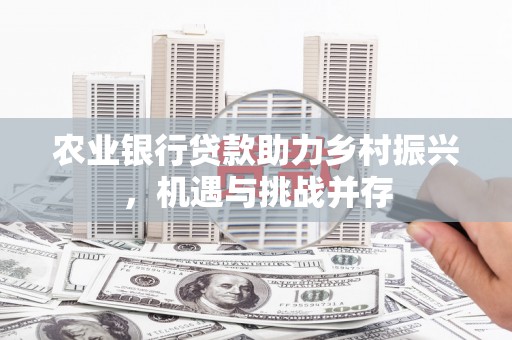 狮子农业银行贷款助力乡村振兴，机遇与挑战并存