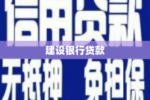 狮子建设银行贷款