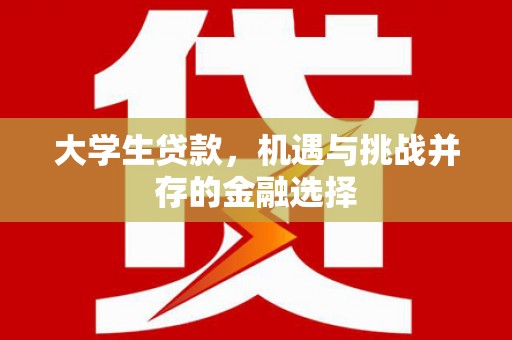 狮子大学生贷款，机遇与挑战并存的金融选择